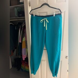 Figs Women’s Teal Mari Skinny Tall Jogger Scrub Pants - XL - Tall / Teal